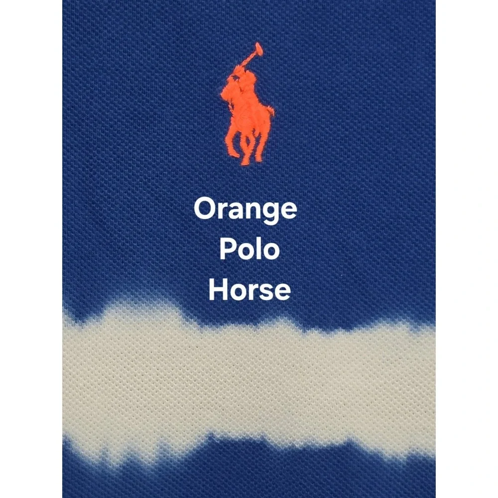 Polo Ralph Lauren Tie Dye Polo Shirt Custom Fit Pony Cotton Men's Large